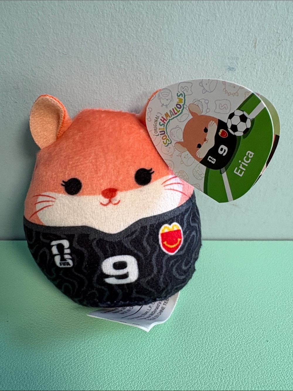 McDonald’s Happy Meal Squishmallows Soccer Erica Mouse Plush Stuffed Animal Toy